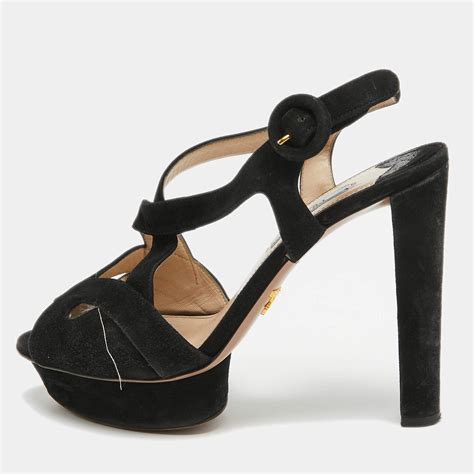 prada platform sandals suede|prada platform sandals size 38.